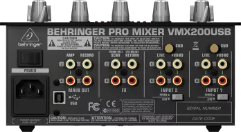 2 Channel DJ Mixer w/Usb Audio Interface