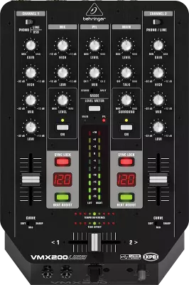 2 Channel DJ Mixer w/Usb Audio Interface