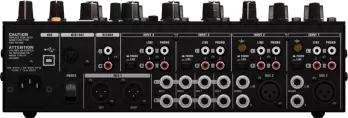 6 Channel DJ Mixer w/VCA Crossfader USB Audio Interface