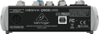5 Input 2 BUS Mixer w/USB Audio Interface