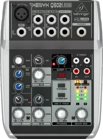 5 Input 2 BUS Mixer w/USB Audio Interface