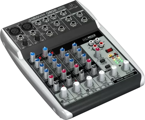 8 Input 2 BUS Mixer w/USB Audio Interface
