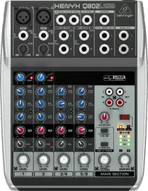 8 Input 2 BUS Mixer w/USB Audio Interface