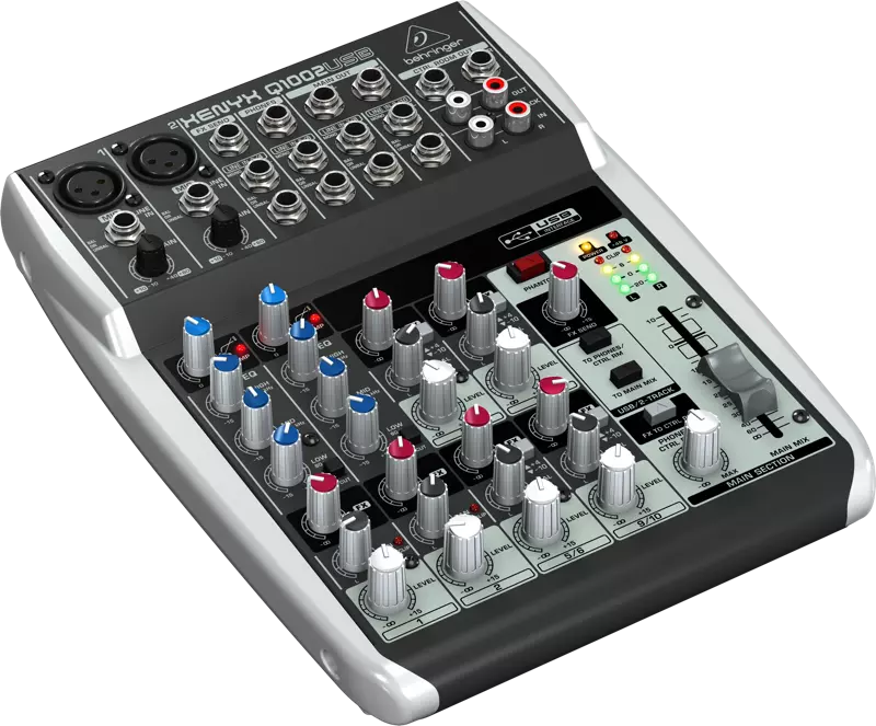 10 Input 2 BUS Mixer w/USB Audio Interface