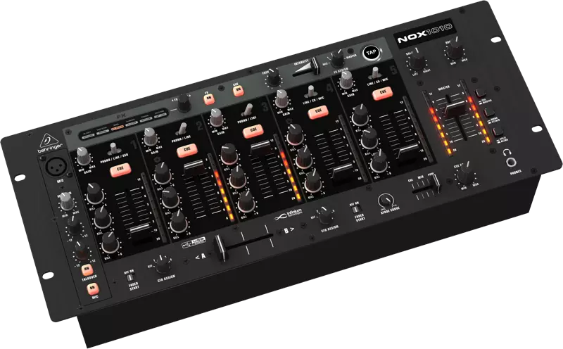 5 Channel DJ Mixer w/VCA Crossfader USB Audio Interface