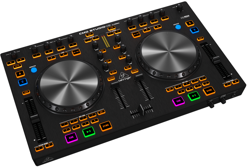 4 Deck DJ MIDI Controller w/4-Channel Audio