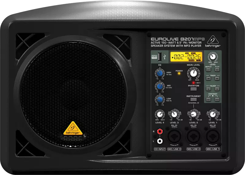 150 Watt PA/Monitor Speaker System w/MP3 Player - 6.5 inch