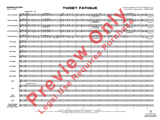 Tweet Fatigue - Goodwin - Jazz Ensemble - Gr. 3.5