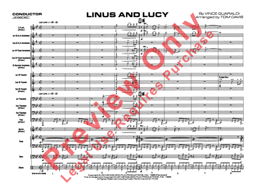 Linus and Lucy - Guaraldi/Davis - Jazz Ensemble - Gr. 1