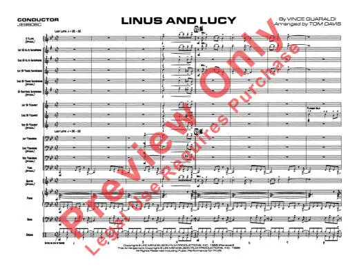 Linus and Lucy - Guaraldi/Davis - Jazz Ensemble - Gr. 1