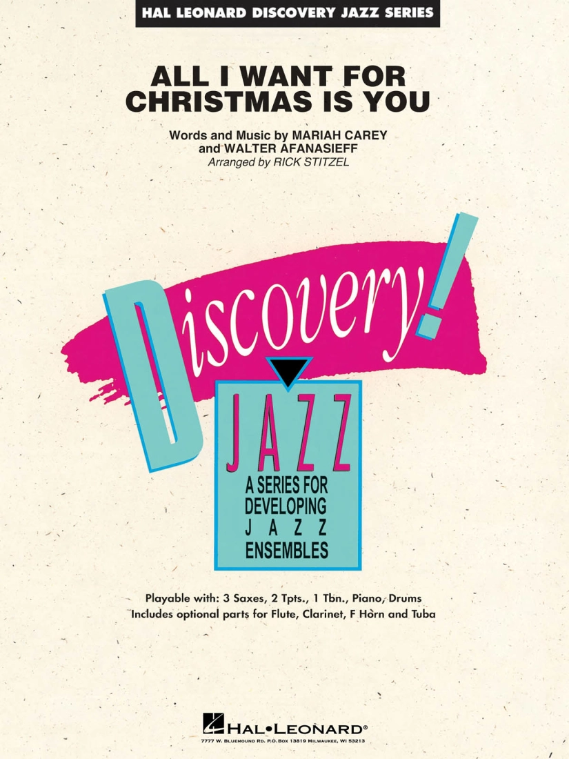 All I Want For Christmas Is You - Carey /Afanasieff /Stitzel - Jazz Ensemble - Gr. 1.5