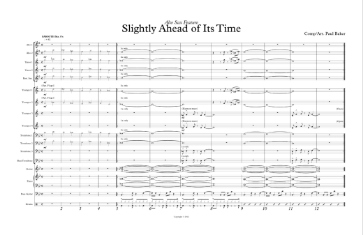 Slightly Ahead of Its Time - Baker - Tenor Sax/Jazz Ensemble - Gr. 2
