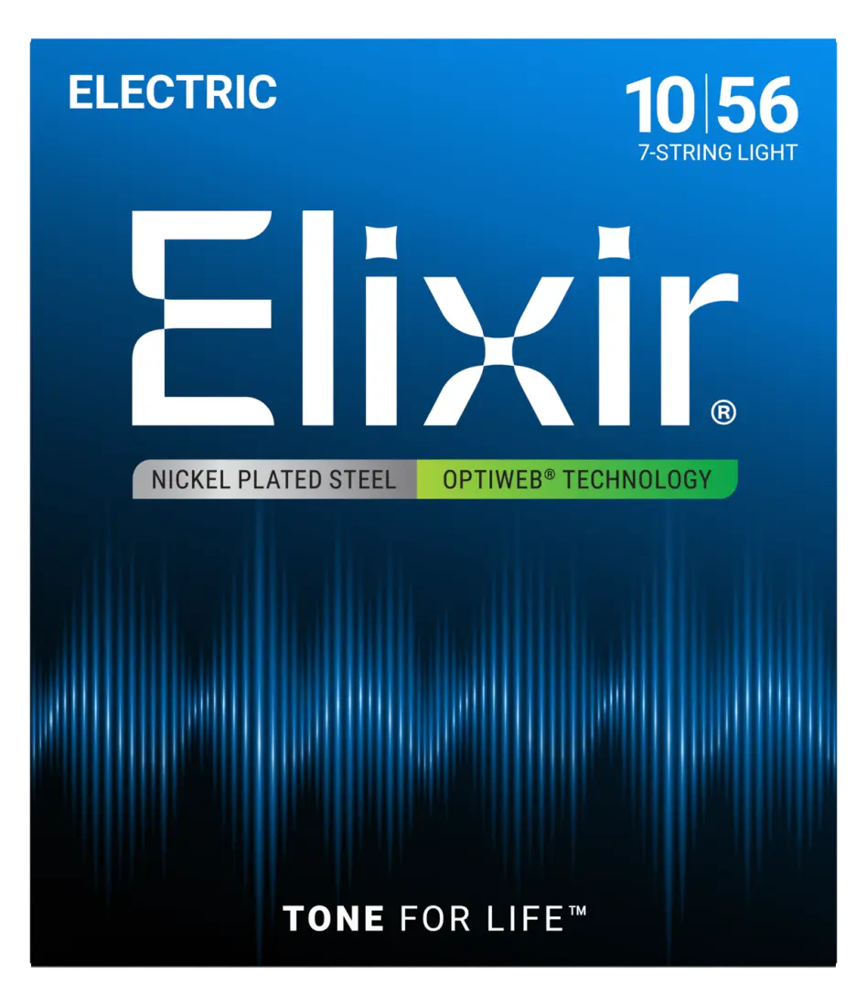 7-String Electric Guitar Strings with OPTIWEB Technology, Light (.010-.056)