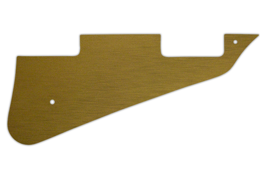 WD Music - Pickguard for Les Paul Standard - Simulated Brushed Gold/Black PVC