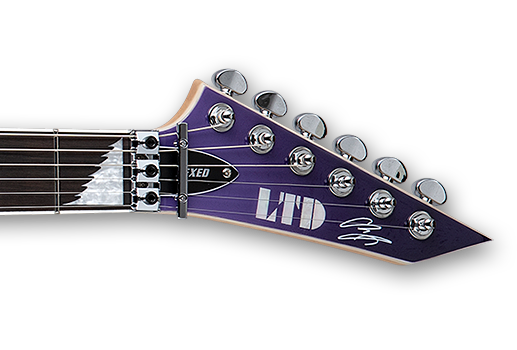 LTD Alexi Hexed Sawtooth with Case - Purple Fade with Pinstripes