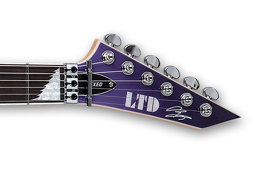 LTD Alexi Hexed Sawtooth with Case - Purple Fade with Pinstripes