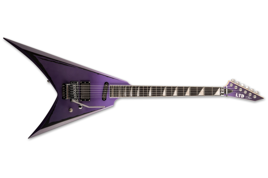 LTD Alexi Ripped Sawtooth with Case - Purple Fade Satin with Pinstripes