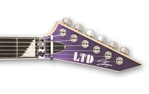 LTD Alexi Ripped Sawtooth with Case - Purple Fade Satin with Pinstripes