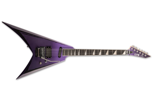 ESP Guitars - LTD Alexi Ripped Sawtooth with Case - Purple Fade Satin with Pinstripes