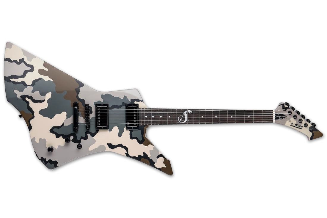 LTD James Hetfield Snakebyte Signature with Case - Kuiu Camo Satin