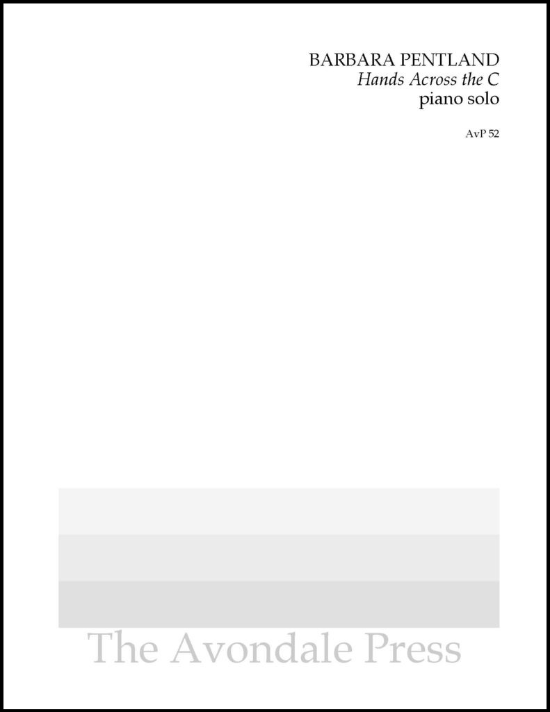 Hands Across the C - Pentland - Piano - Book