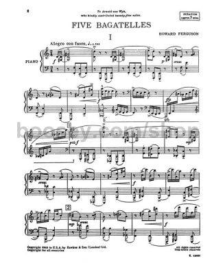 5 Bagatelles for Piano - Ferguson - Piano - Book