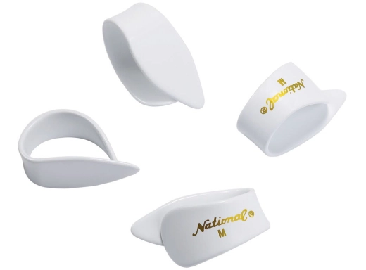 Medium Thumb Pick, Four Pack - White Celluloid