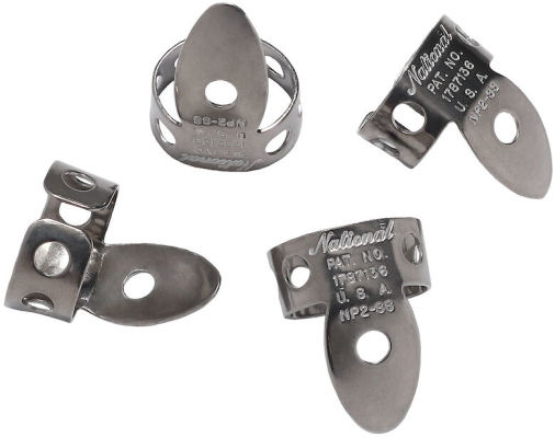 National Stainless Steel Finger Picks - 4 Pack