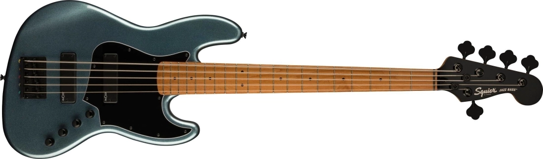 Jazz Bass HH V Contemporary Active à touche en érable torréfié (fini Gunmetal Metallic)