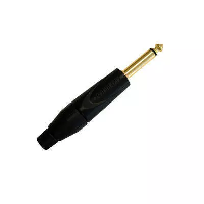 Amphenol TM2PBJ 1/4 Inch Premium Mono Plug - Black/Gold