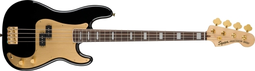 Squier - 40th Anniversary Precision Bass, Gold Edition, Laurel Fingerboard - Black