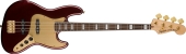 Squier - 40th Anniversary Jazz Bass, Gold Edition, Laurel Fingerboard - Ruby Red Metallic