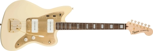 40th Anniversary Jazzmaster, Gold Edition, Laurel Fingerboard - Olympic White