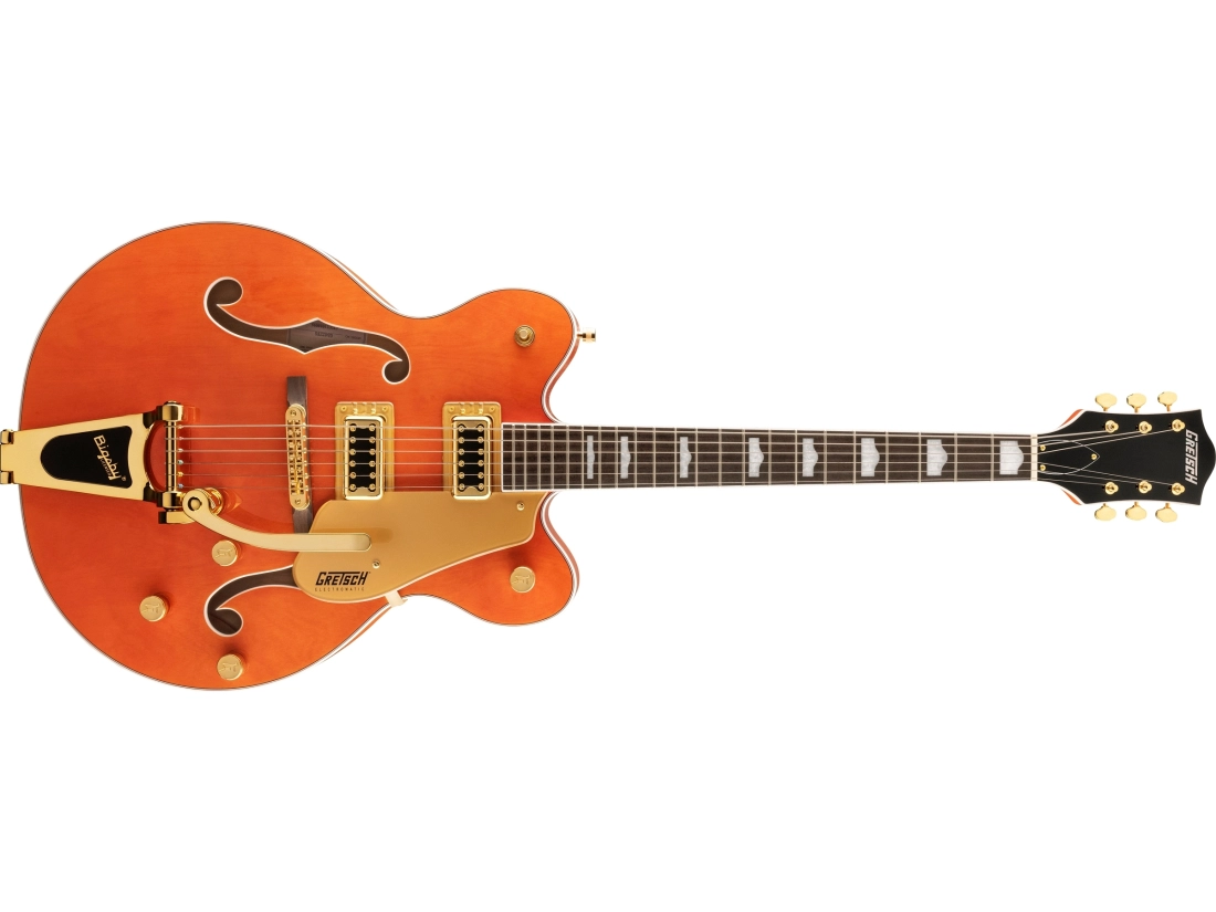 G5422TG Electromatic Classic Hollow Body Double-Cut with Bigsby and Gold Hardware, Laurel Fingerboard - Orange Stain