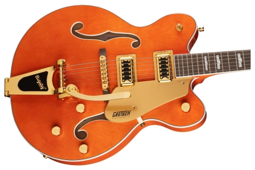 G5422TG Electromatic Classic Hollow Body Double-Cut with Bigsby and Gold Hardware, Laurel Fingerboard - Orange Stain