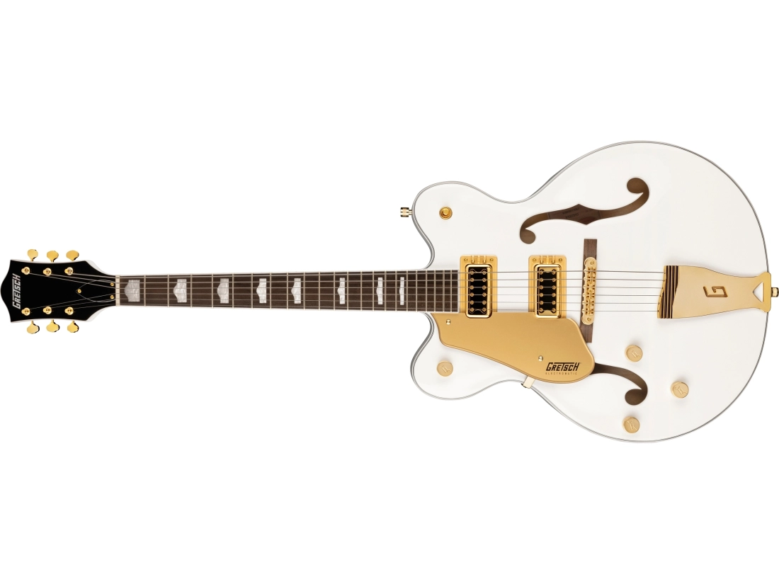 G5422GLH Electromatic Classic Hollow Body Double-Cut with Gold Hardware, Left-Handed, Laurel Fingerboard - Snowcrest White