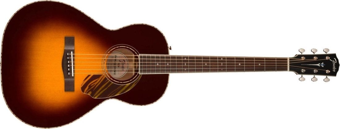 PS-220E Parlor, Ovangkol Fingerboard - 3-Tone Vintage Sunburst