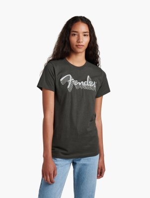 Fender Reflective Ink T-Shirt, Charcoal - M