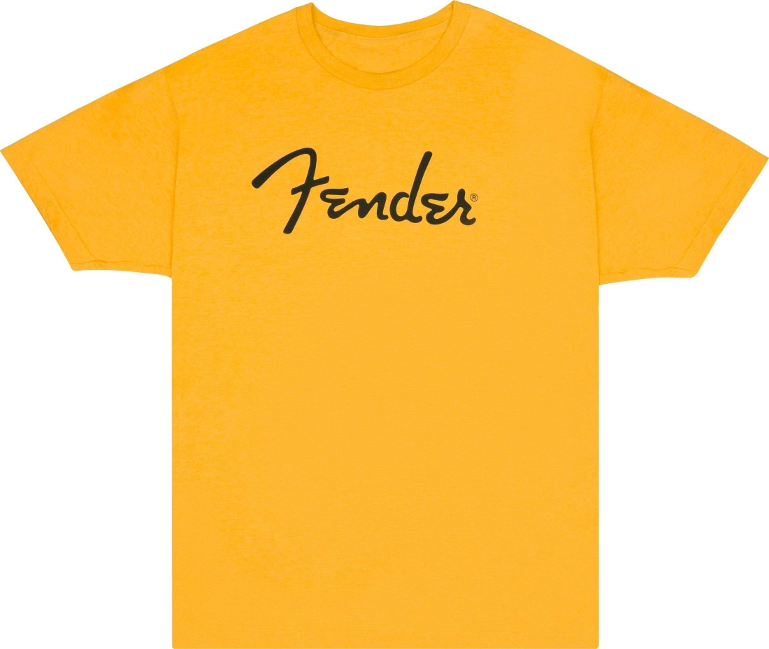 Fender Spaghetti Logo T-Shirt, Butterscotch - XL