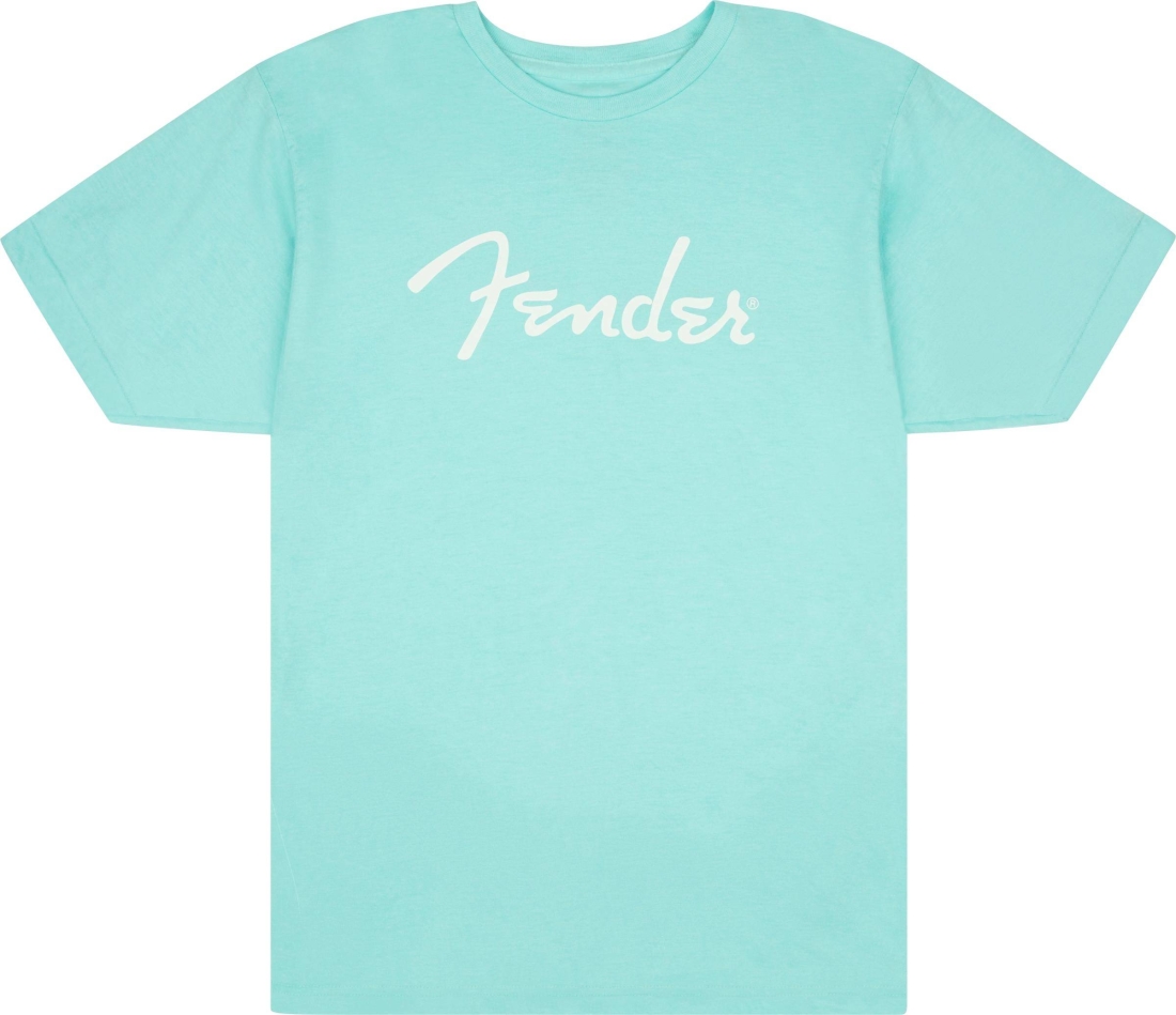 Fender Spaghetti Logo T-Shirt, Daphne Blue - L