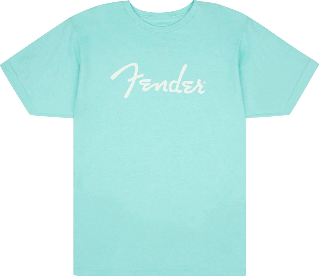 Fender Spaghetti Logo T-Shirt, Daphne Blue - L