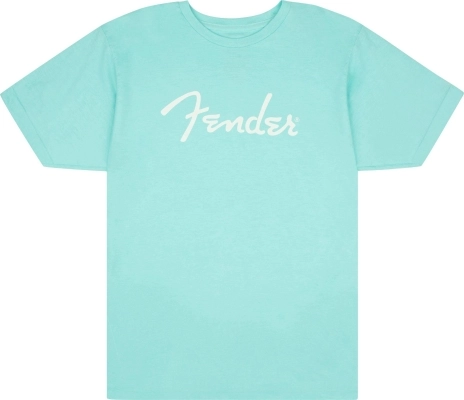 Fender Spaghetti Logo T-Shirt, Daphne Blue - L