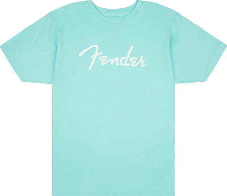 Fender Spaghetti Logo T-Shirt, Daphne Blue - M
