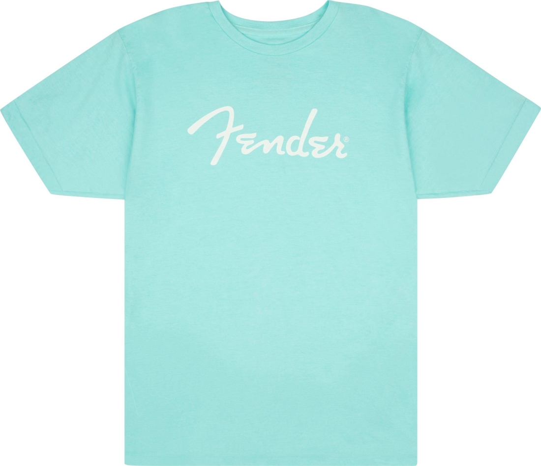 Fender Spaghetti Logo T-Shirt, Daphne Blue - XXL