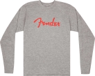 Fender - Fender Spaghetti Logo L/S T-Shirt, Heather Gray - L