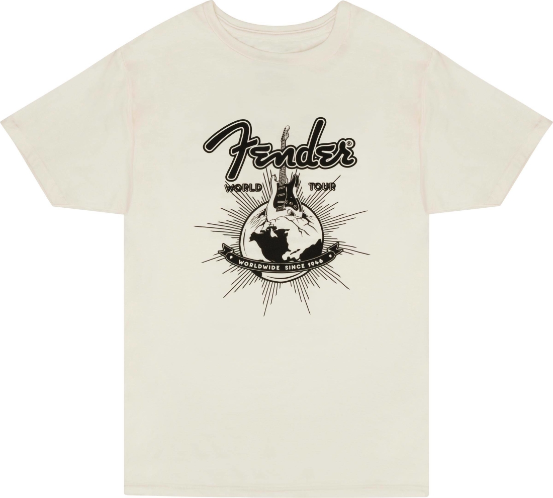 Fender World Tour T-Shirt, Vintage White - S