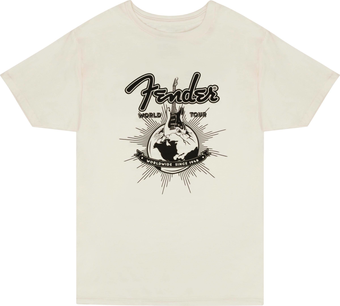 Fender World Tour T-Shirt, Vintage White - M