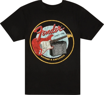 Fender - Fender 1946 Guitars & Amplifiers T-Shirt, Vintage Black - L
