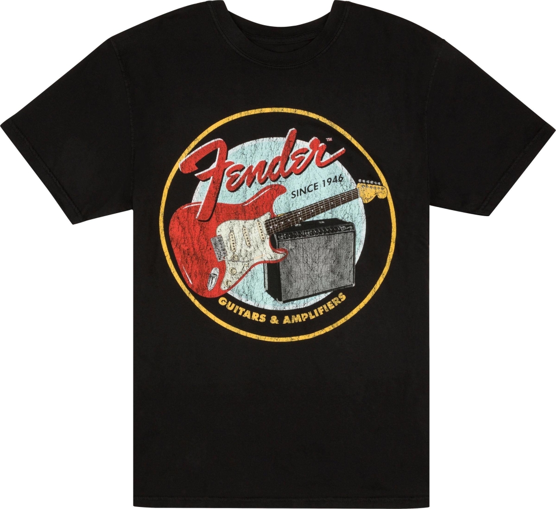Fender 1946 Guitars & Amplifiers T-Shirt, Vintage Black - M
