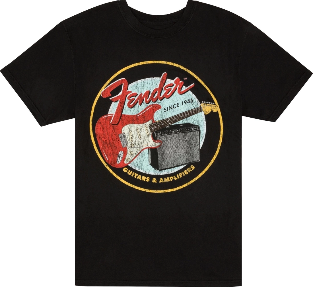 Fender 1946 Guitars & Amplifiers T-Shirt, Vintage Black - XL